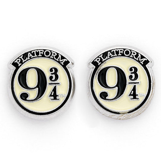 Harry Potter Silver Plated 9 & 3 Quarters Stud Earrings