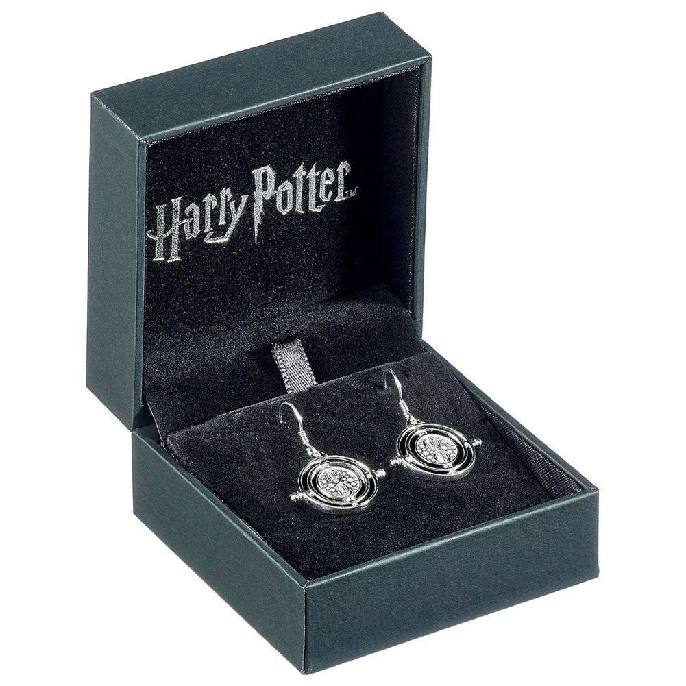 Harry Potter Sterling Silver Time Turner Crystal Hook Earrings
