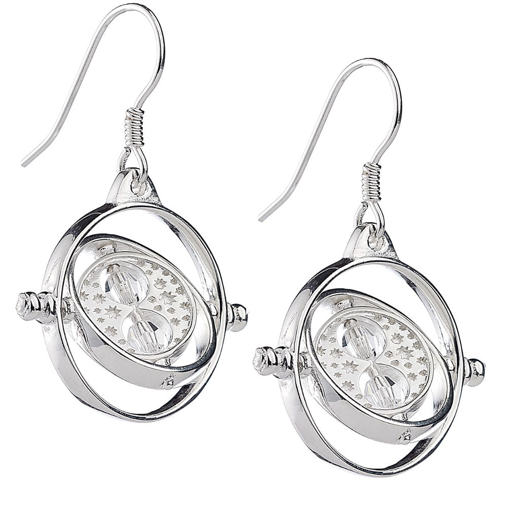 Harry Potter Sterling Silver Time Turner Crystal Hook Earrings