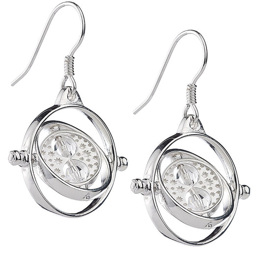 Harry Potter Sterling Silver Time Turner Crystal Hook Earrings