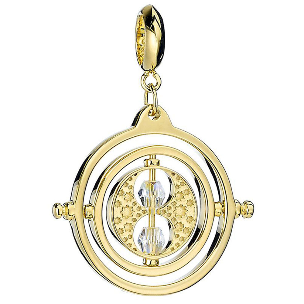 Harry Potter Gold Plated Time Turner Crystal Charm