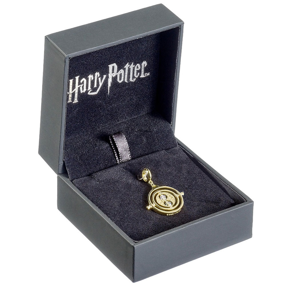 Harry Potter Gold Plated Time Turner Crystal Charm