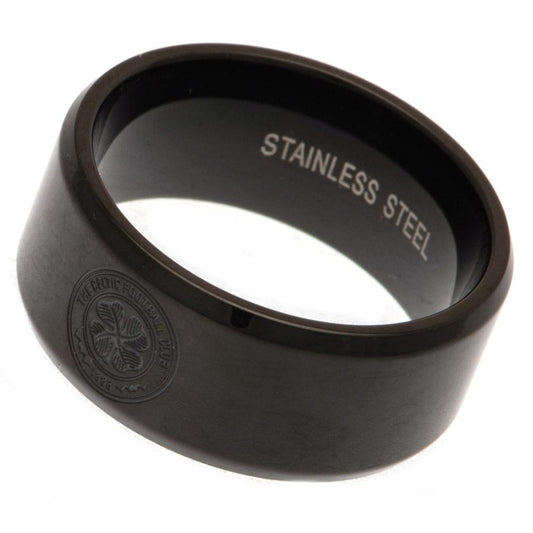 Celtic FC Black IP Ring Small
