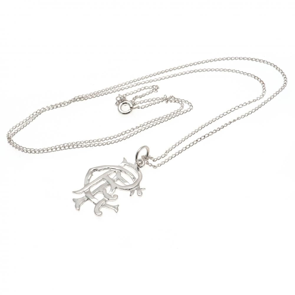 Rangers FC Sterling Silver Pendant & Chain Large