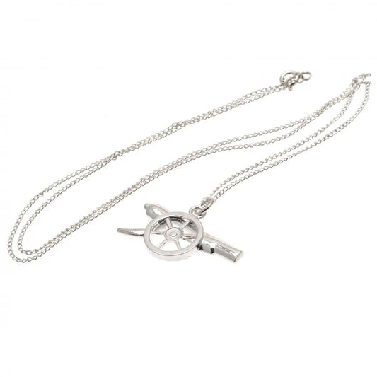 Arsenal FC Sterling Silver Pendant & Chain GN