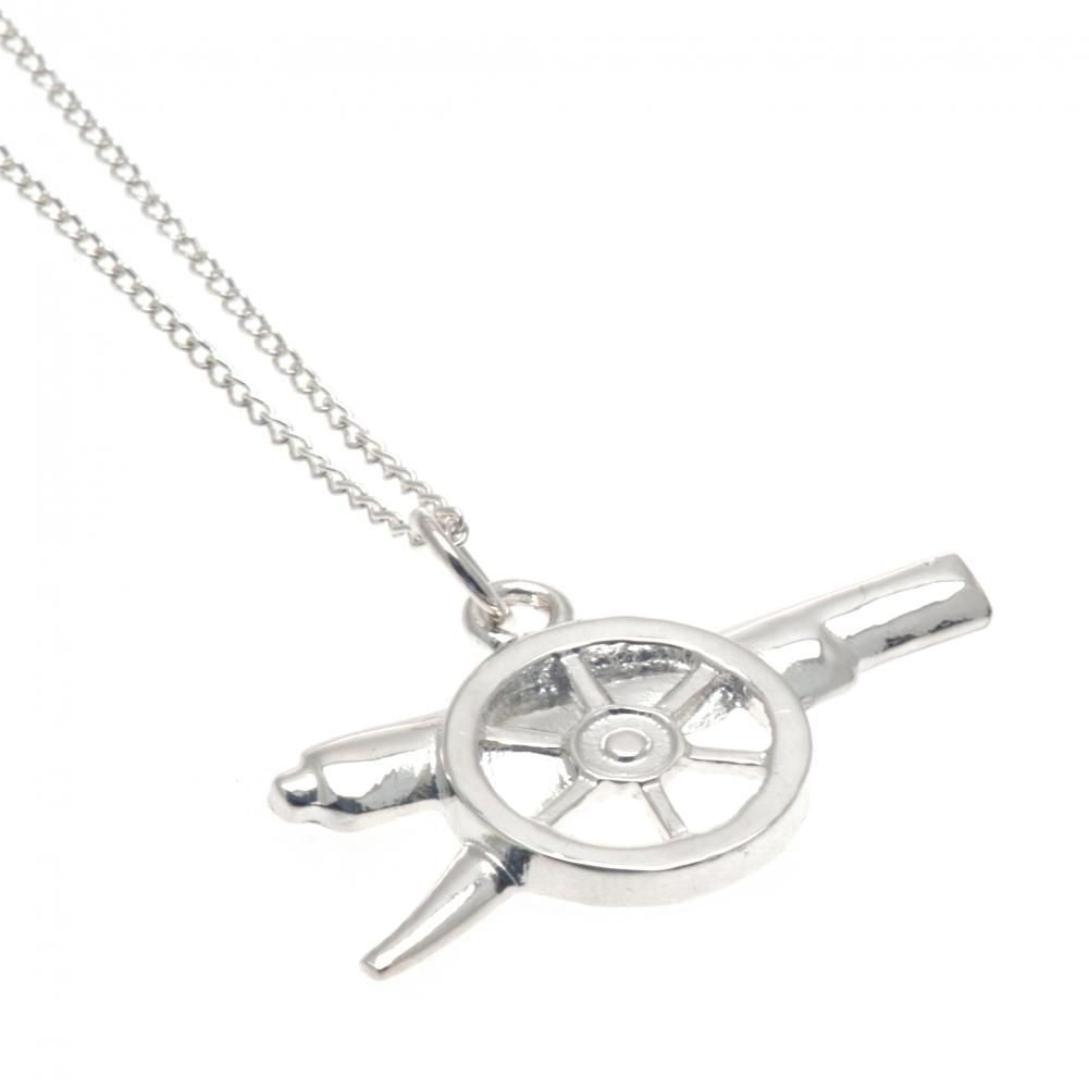 Arsenal FC Sterling Silver Cannon Pendant & Chain