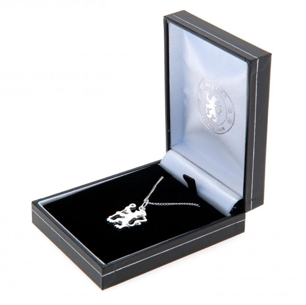 Chelsea FC Sterling Silver Lion Pendant & Chain