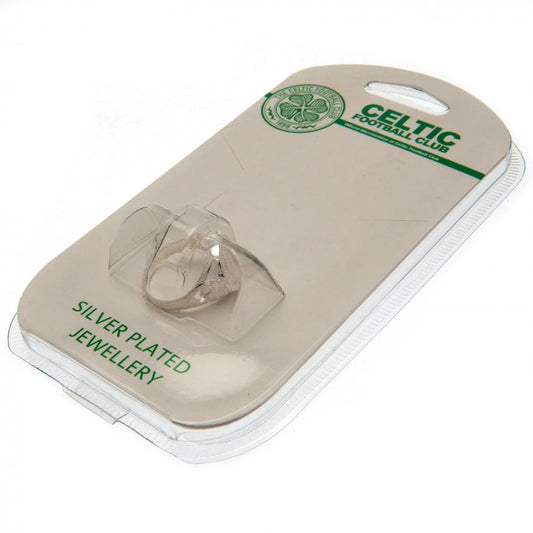 Celtic FC Silver Plated Crest Ring Small