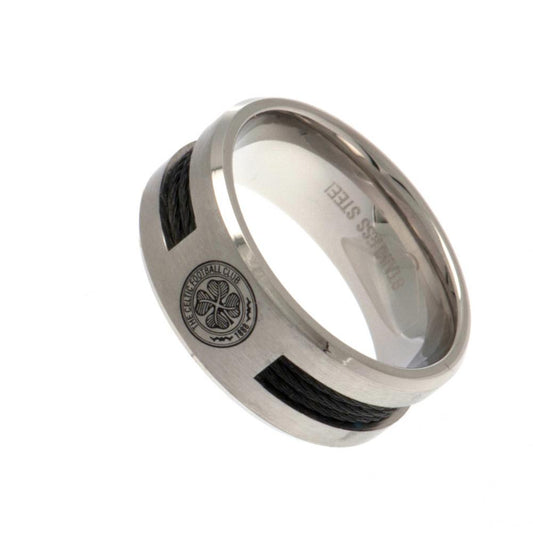 Celtic FC Black Inlay Ring Large