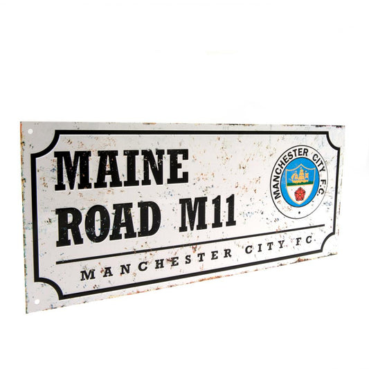 Manchester City FC Retro Street Sign
