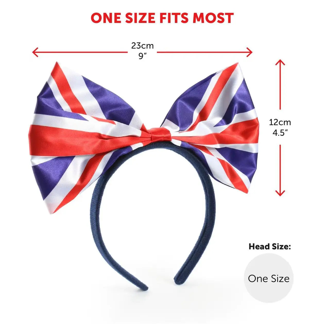 Union Jack Bow Headband – 1940s-Inspired Hair Accessory Multipack for VE Day & British Celebrations