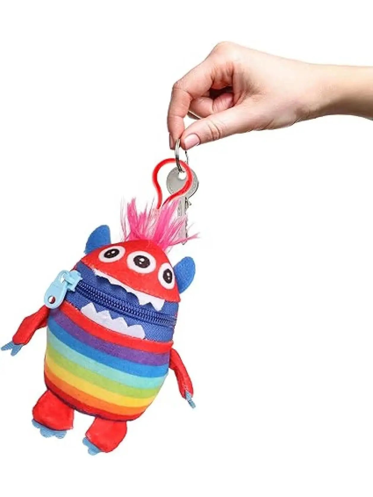 Worry Yummy Monster Keyring Pack – 4 Soft Toys (13 cm) for Kids, Anxiety & Stress Relief
