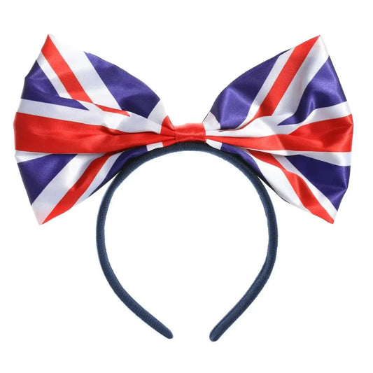 Union Jack Bow Headband – 1940s-Inspired Hair Accessory Multipack for VE Day & British Celebrations