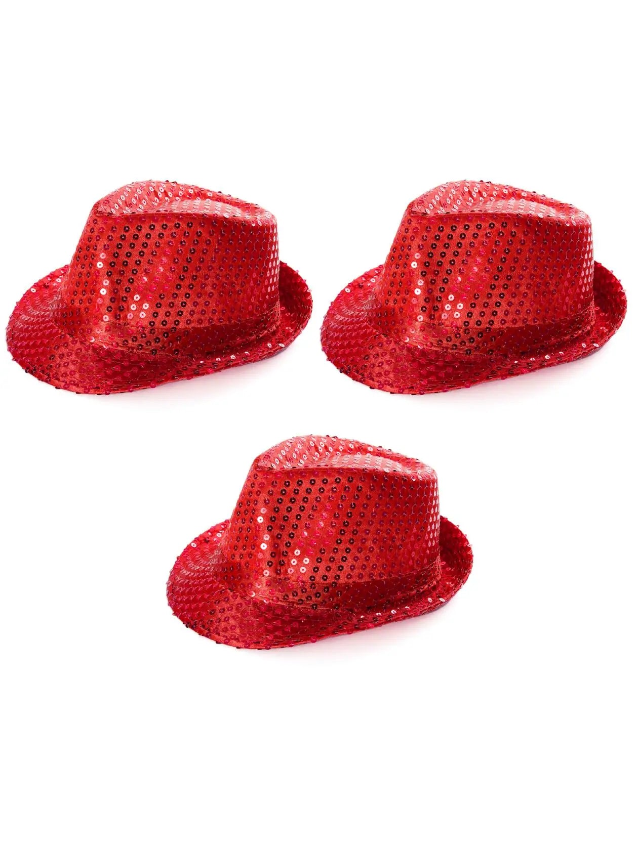 Red Sequin Trilby Hat – Sparkly Fedora for St George’s Day, Theatre & Themed Events