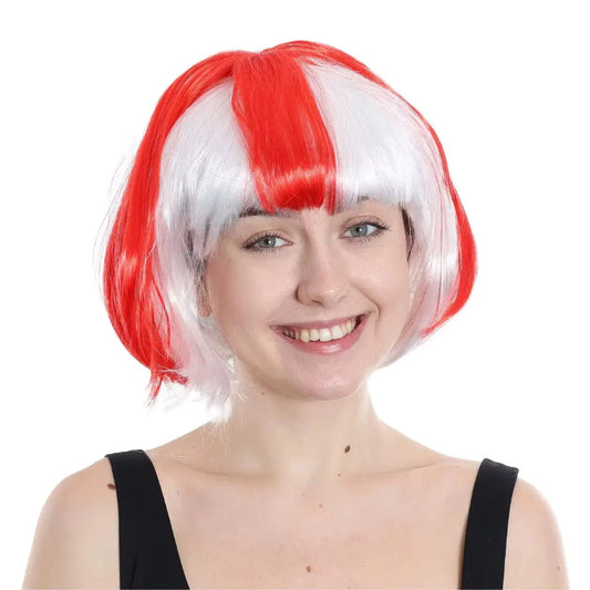 England Flag Bob Wig – St George’s Day Fancy Dress Costume for Football & Rugby Fans