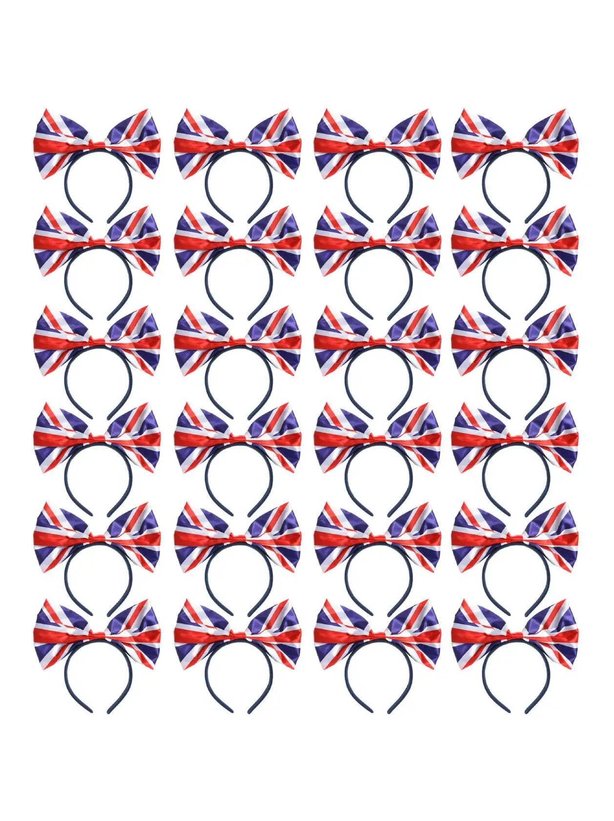 Union Jack Bow Headband – 1940s-Inspired Hair Accessory Multipack for VE Day & British Celebrations