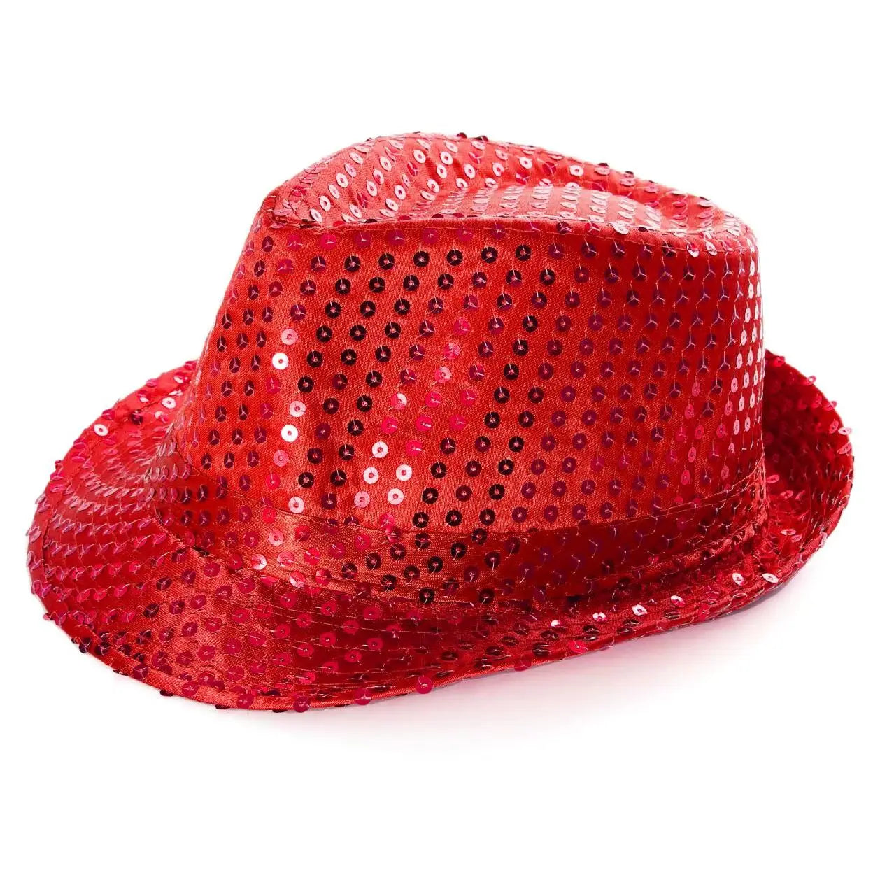Red Sequin Trilby Hat – Sparkly Fedora for St George’s Day, Theatre & Themed Events