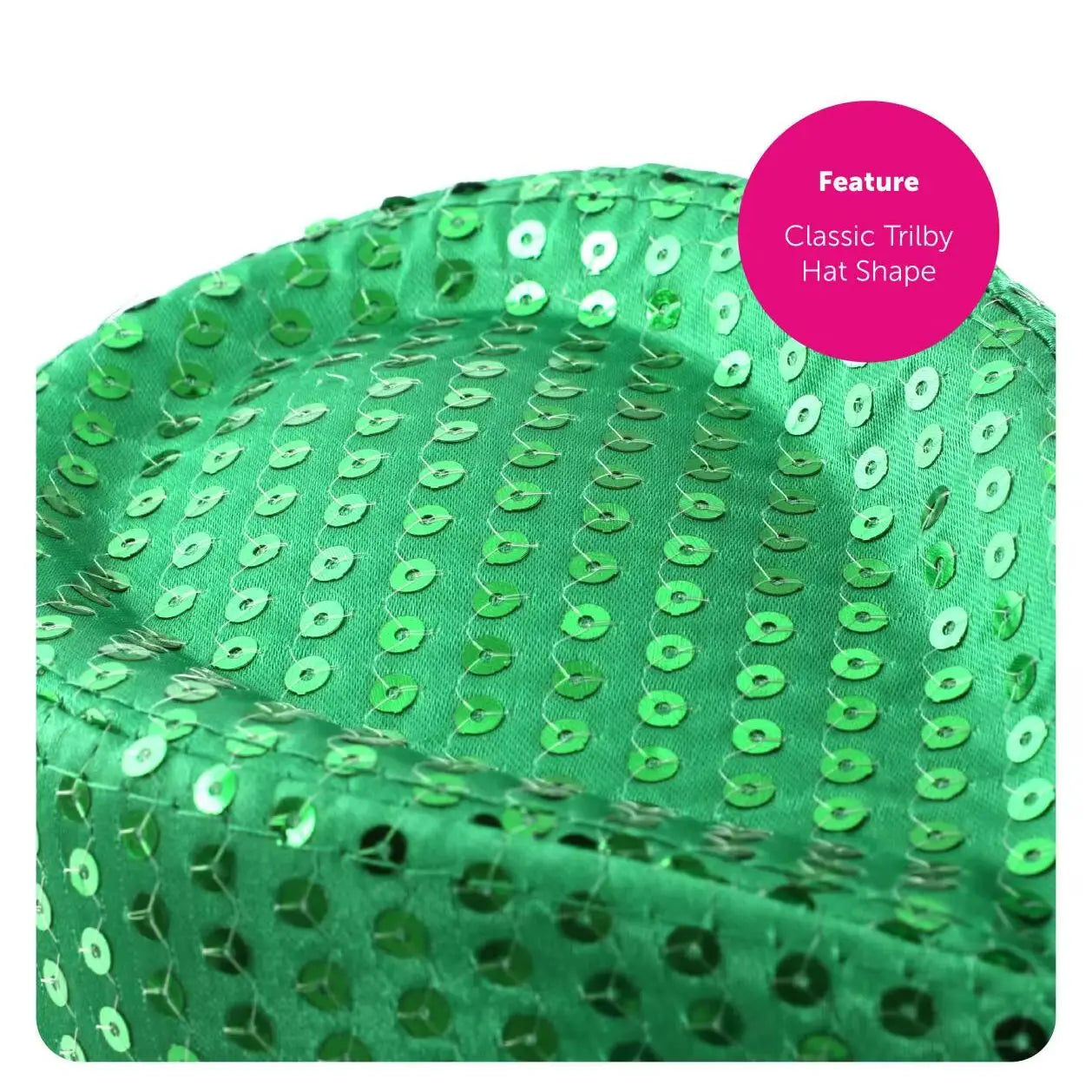 Irish Green Sequin Trilby Hat – Sparkly Fedora for St Patrick’s Day & Ireland Celebrations