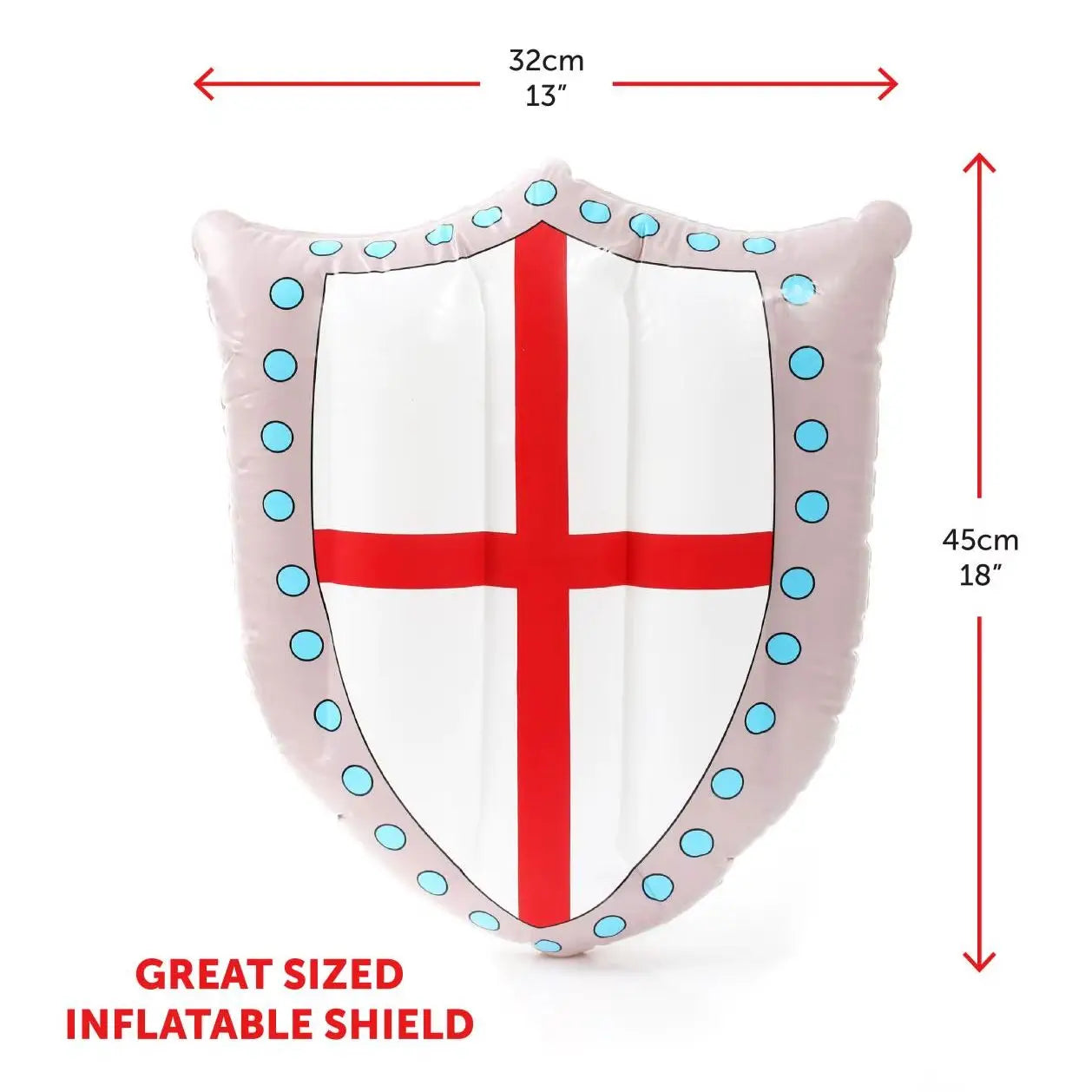 England Inflatable Sword & Shield Set – 24" Sword & 18"x13" Shield for Sports & English Celebrations