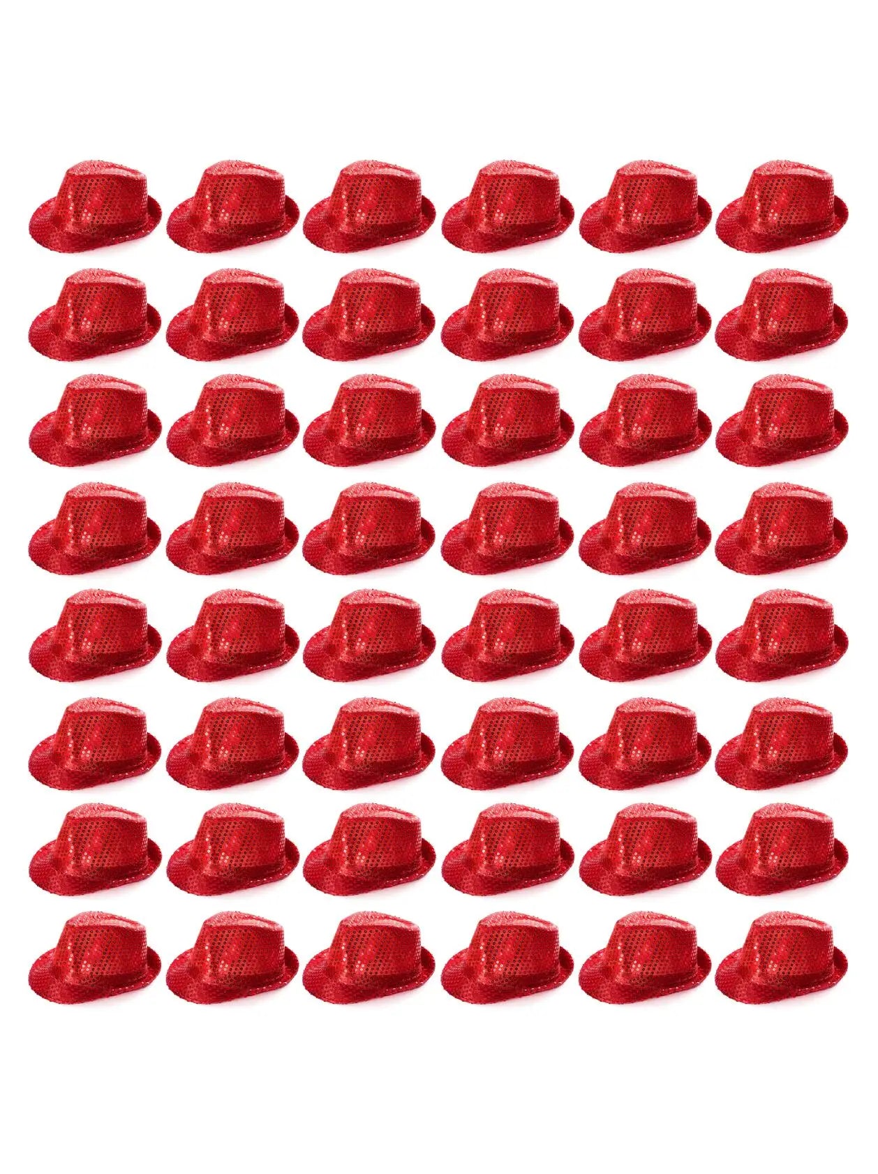 Red Sequin Trilby Hat – Sparkly Fedora for St George’s Day, Theatre & Themed Events