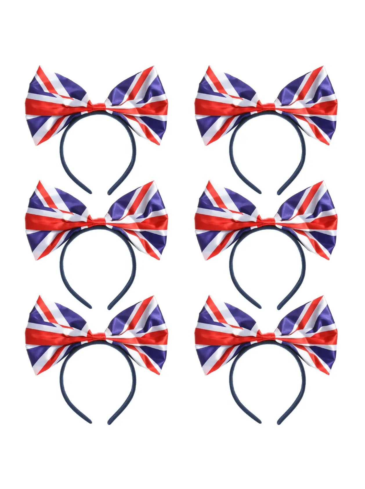 Union Jack Bow Headband – 1940s-Inspired Hair Accessory Multipack for VE Day & British Celebrations