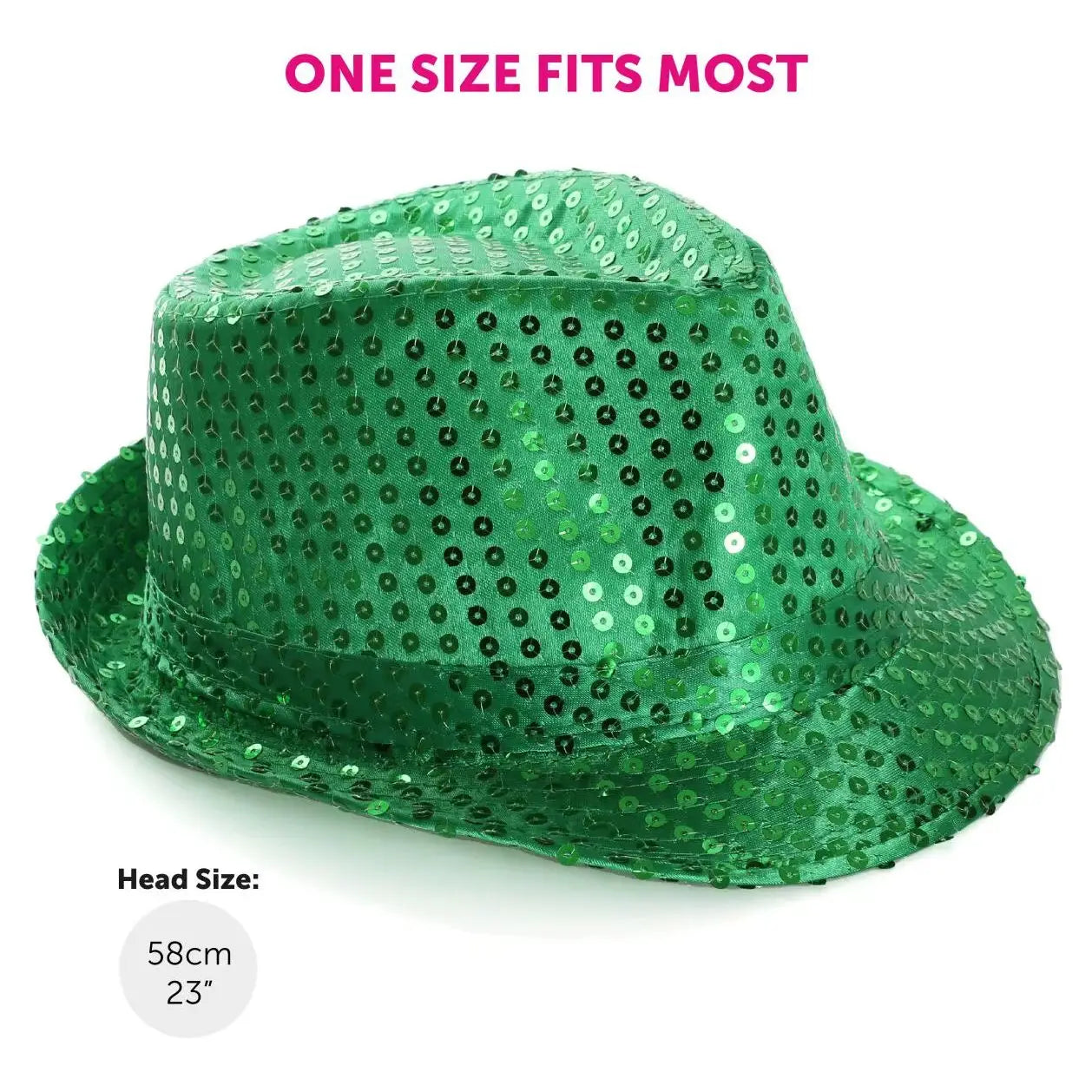 Irish Green Sequin Trilby Hat – Sparkly Fedora for St Patrick’s Day & Ireland Celebrations