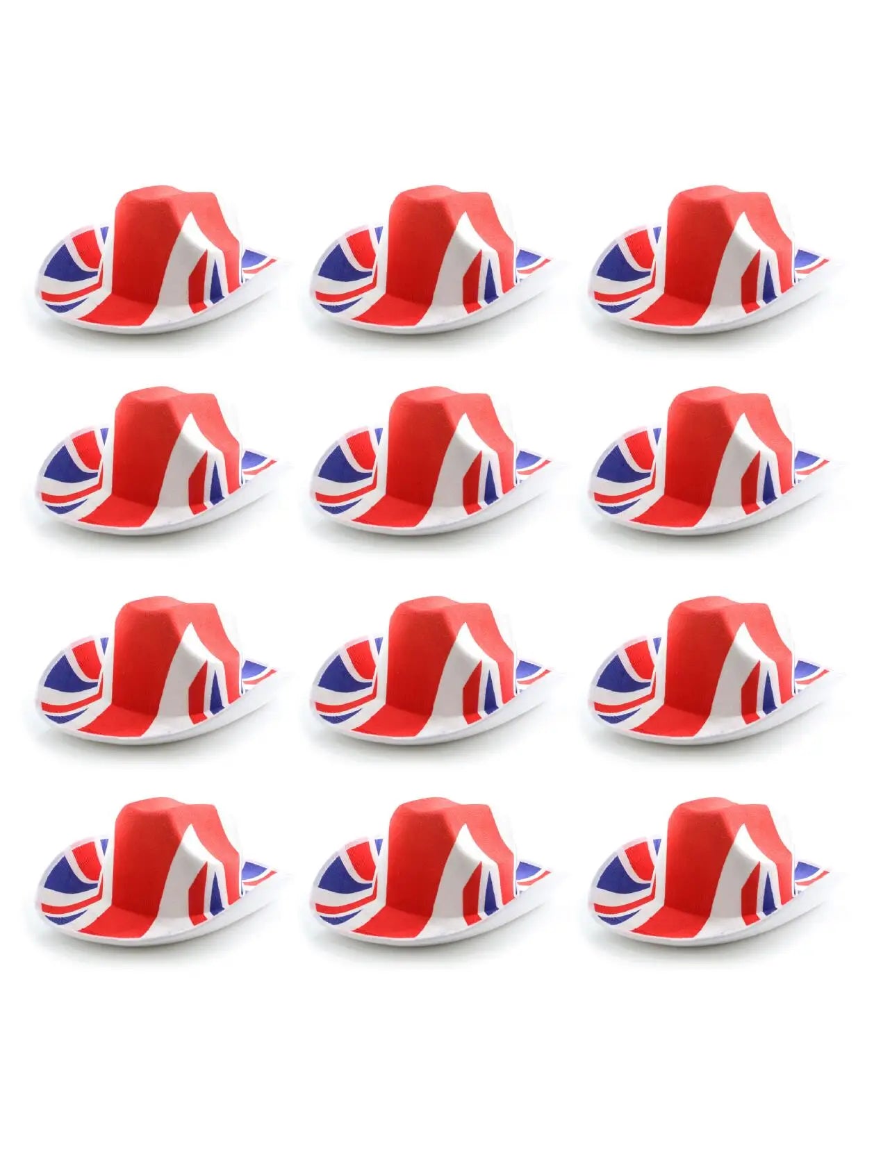 Union Jack Cowboy Hat – Multipack Felt Hats for VE Day, King’s Coronation & British Celebrations