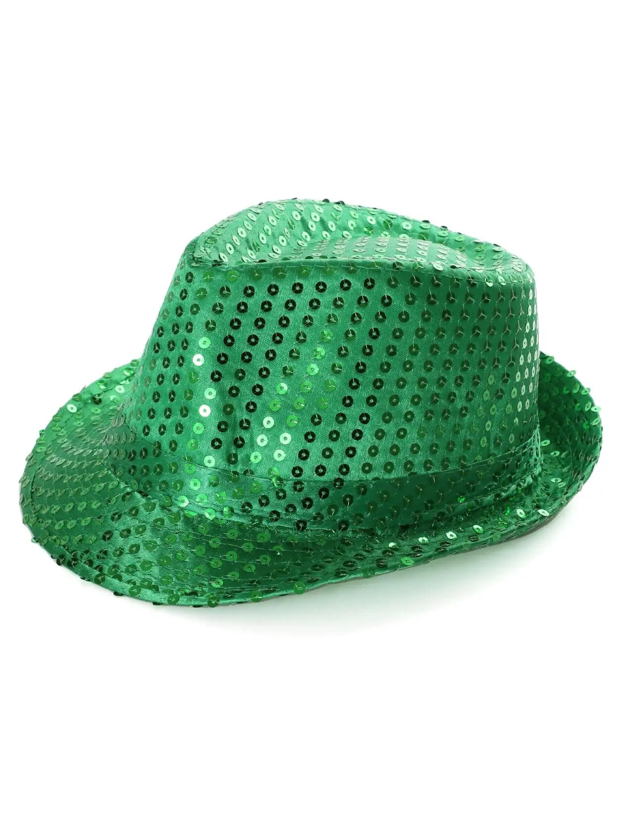 Irish Green Sequin Trilby Hat – Sparkly Fedora for St Patrick’s Day & Ireland Celebrations