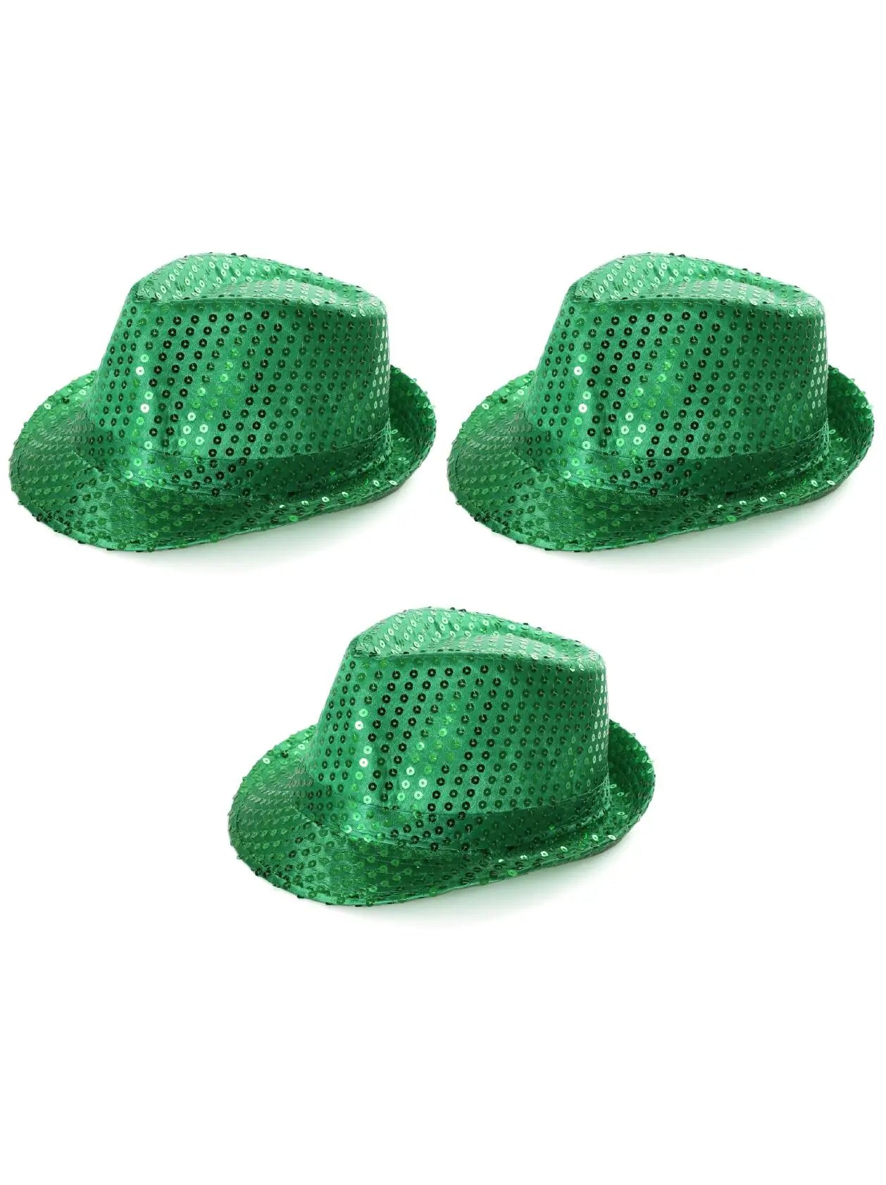 Irish Green Sequin Trilby Hat – Sparkly Fedora for St Patrick’s Day & Ireland Celebrations