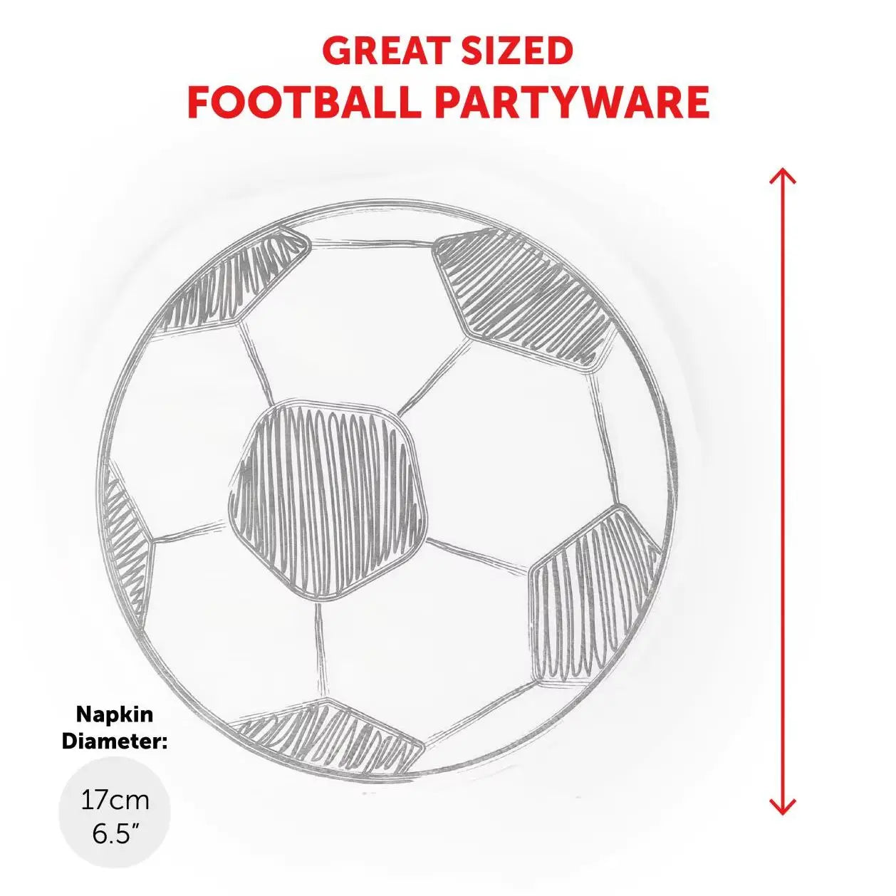 40pc England Football Party Set – Plates, Cups & Napkins for English Football Events