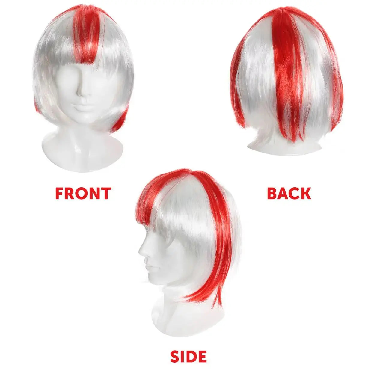 England Flag Bob Wig – St George’s Day Fancy Dress Costume for Football & Rugby Fans