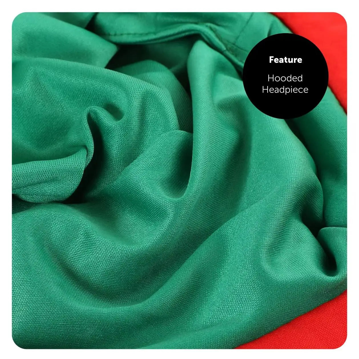 England Rose Hat – Red Petal Headpiece with Green Hood for Rugby & Football Fans
