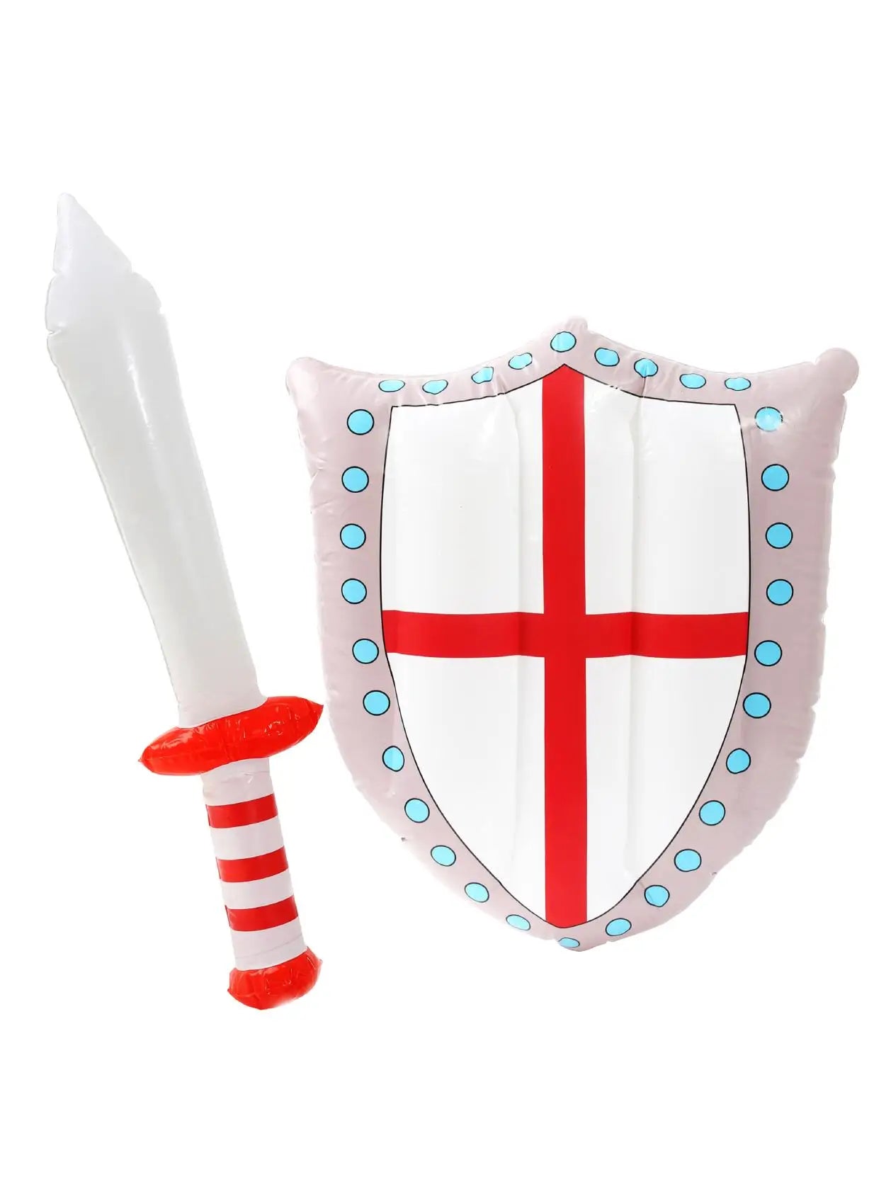 England Inflatable Sword & Shield Set – 24" Sword & 18"x13" Shield for Sports & English Celebrations