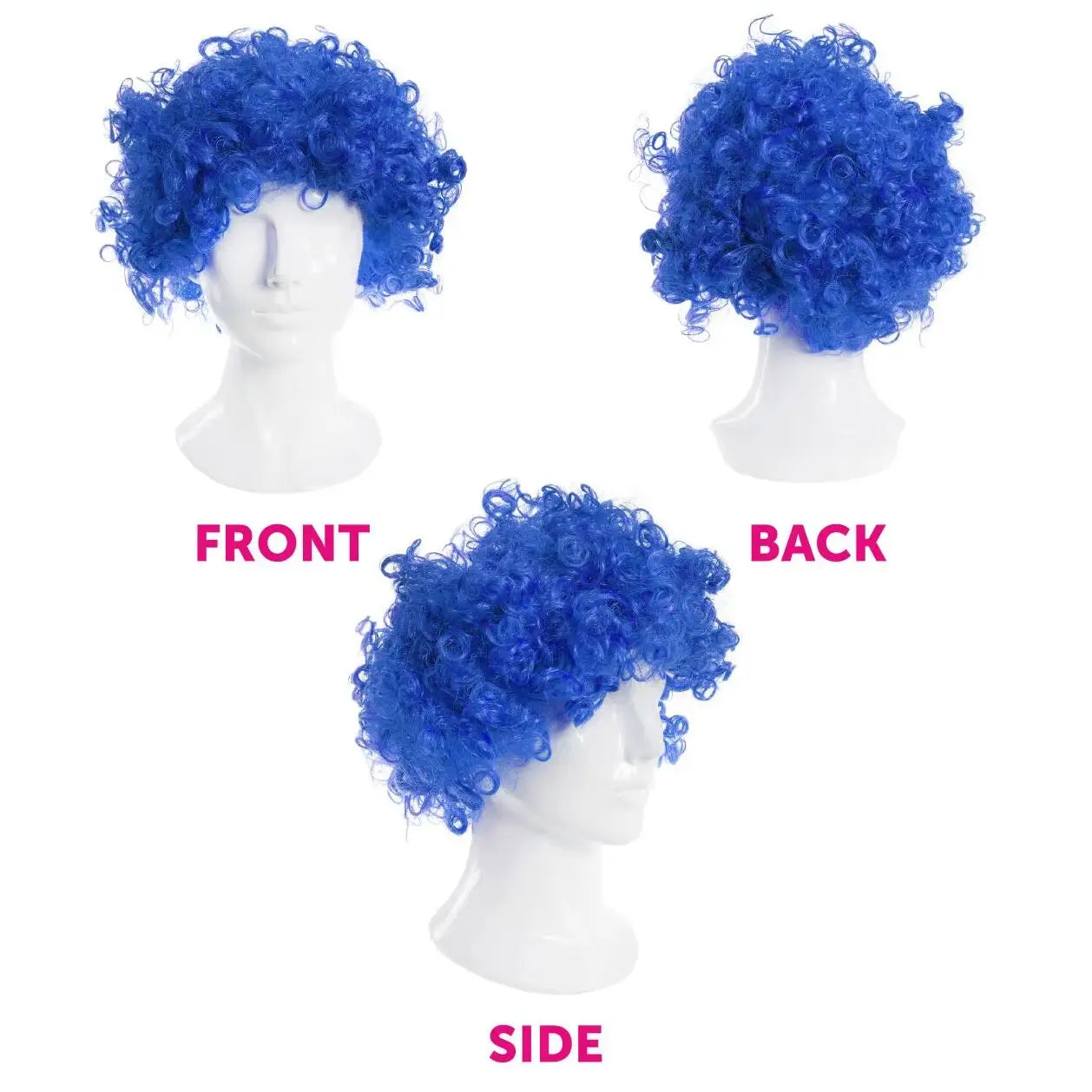 Australian Flag Cape & Blue Afro Wig – Australia Flag Cape Costume for Australia Day & Sports Events