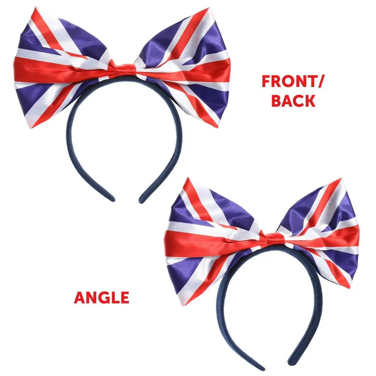 Union Jack Bow Headband – 1940s-Inspired Hair Accessory Multipack for VE Day & British Celebrations
