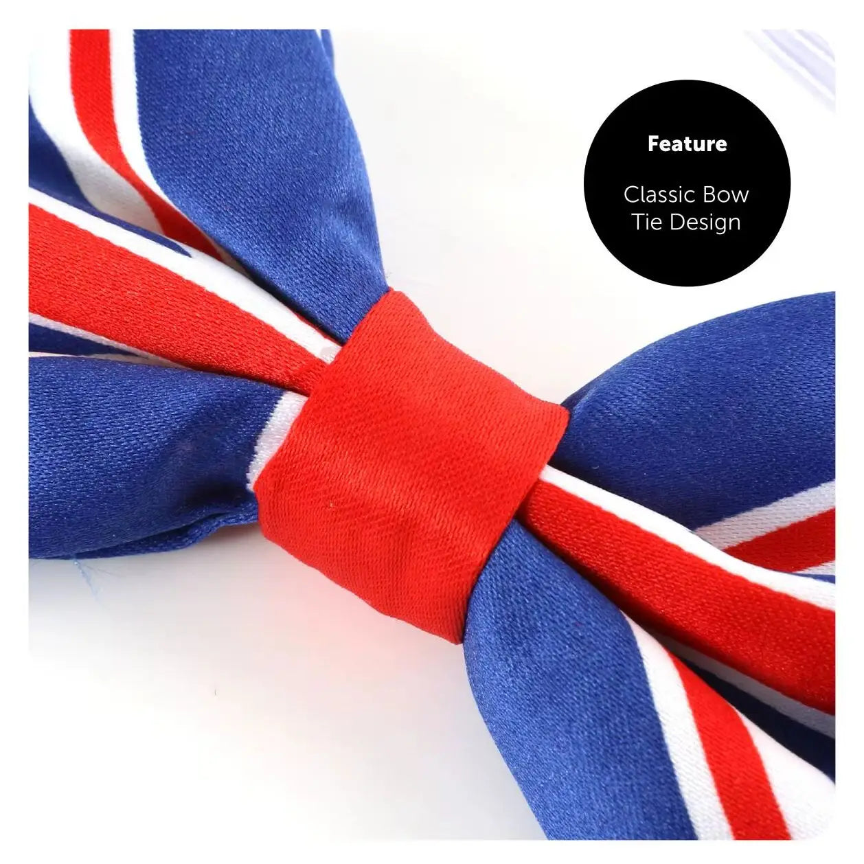 Union Jack Bow Tie – Elasticated Patriotic Accessory Multipack for VE Day & British Celebrations