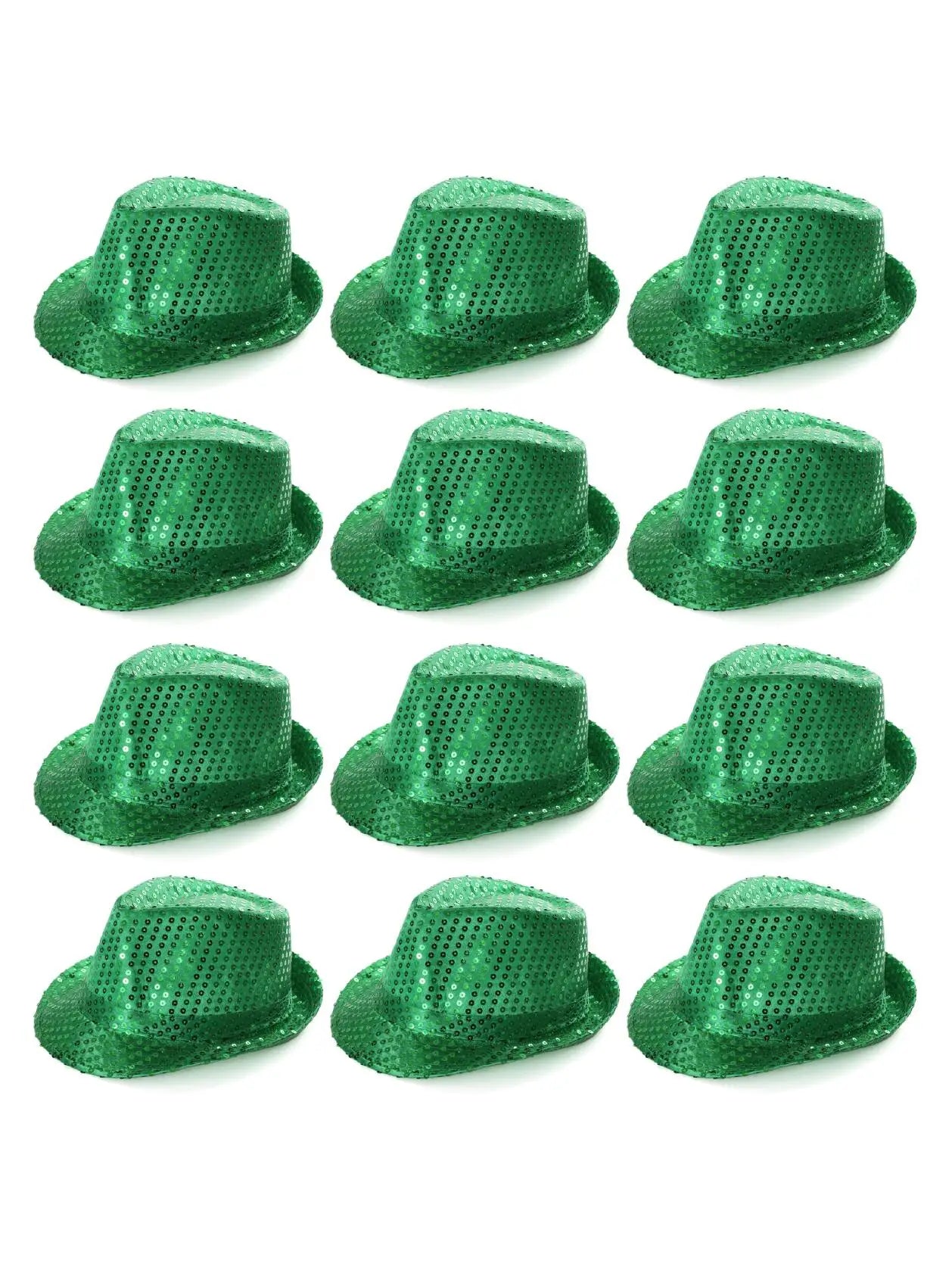 Irish Green Sequin Trilby Hat – Sparkly Fedora for St Patrick’s Day & Ireland Celebrations