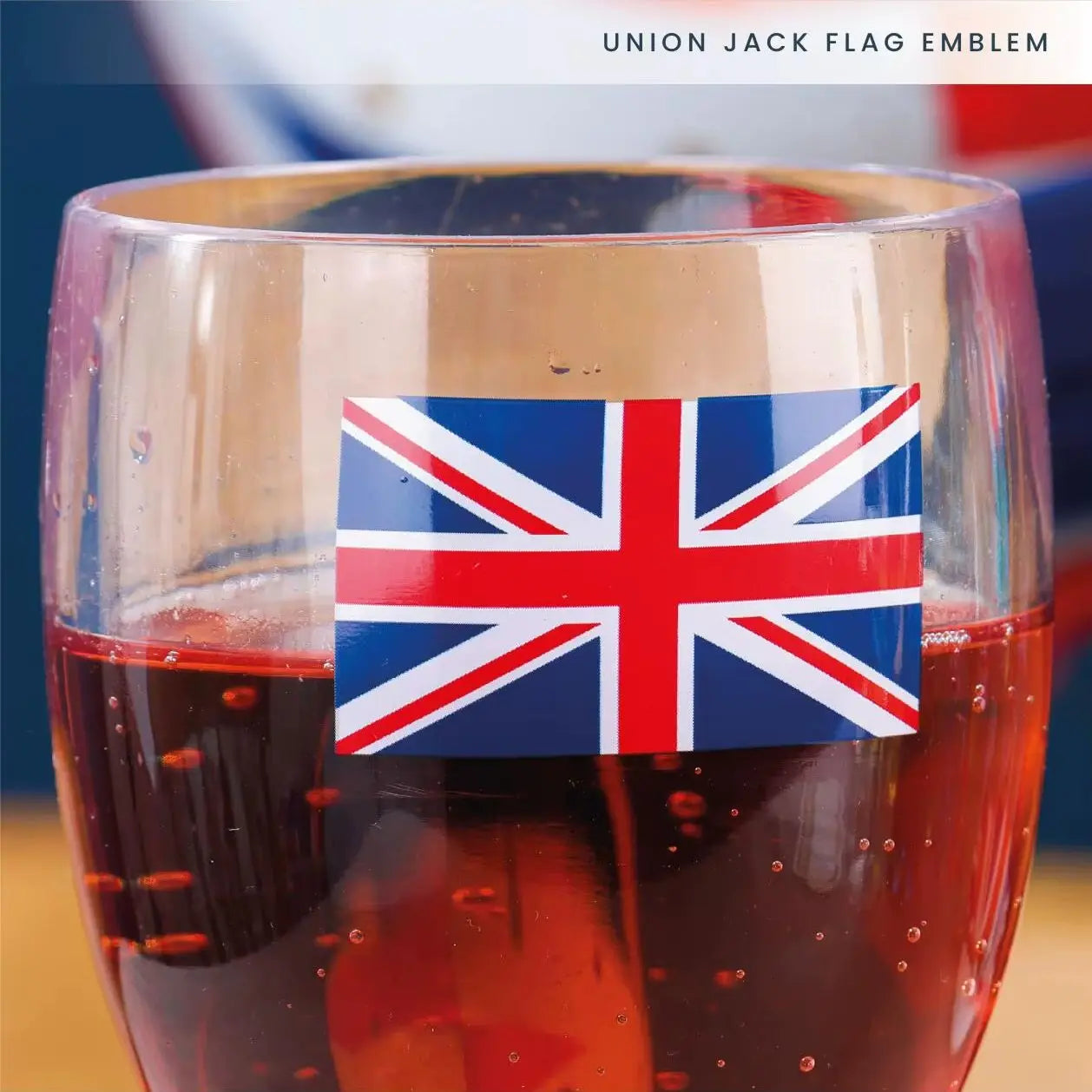 Pack of 12 Union Jack Plastic Wine Glasses – 300ml Durable Reusable Cups for Parties & Celebrations