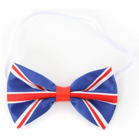 Union Jack Bow Tie – Elasticated Patriotic Accessory Multipack for VE Day & British Celebrations