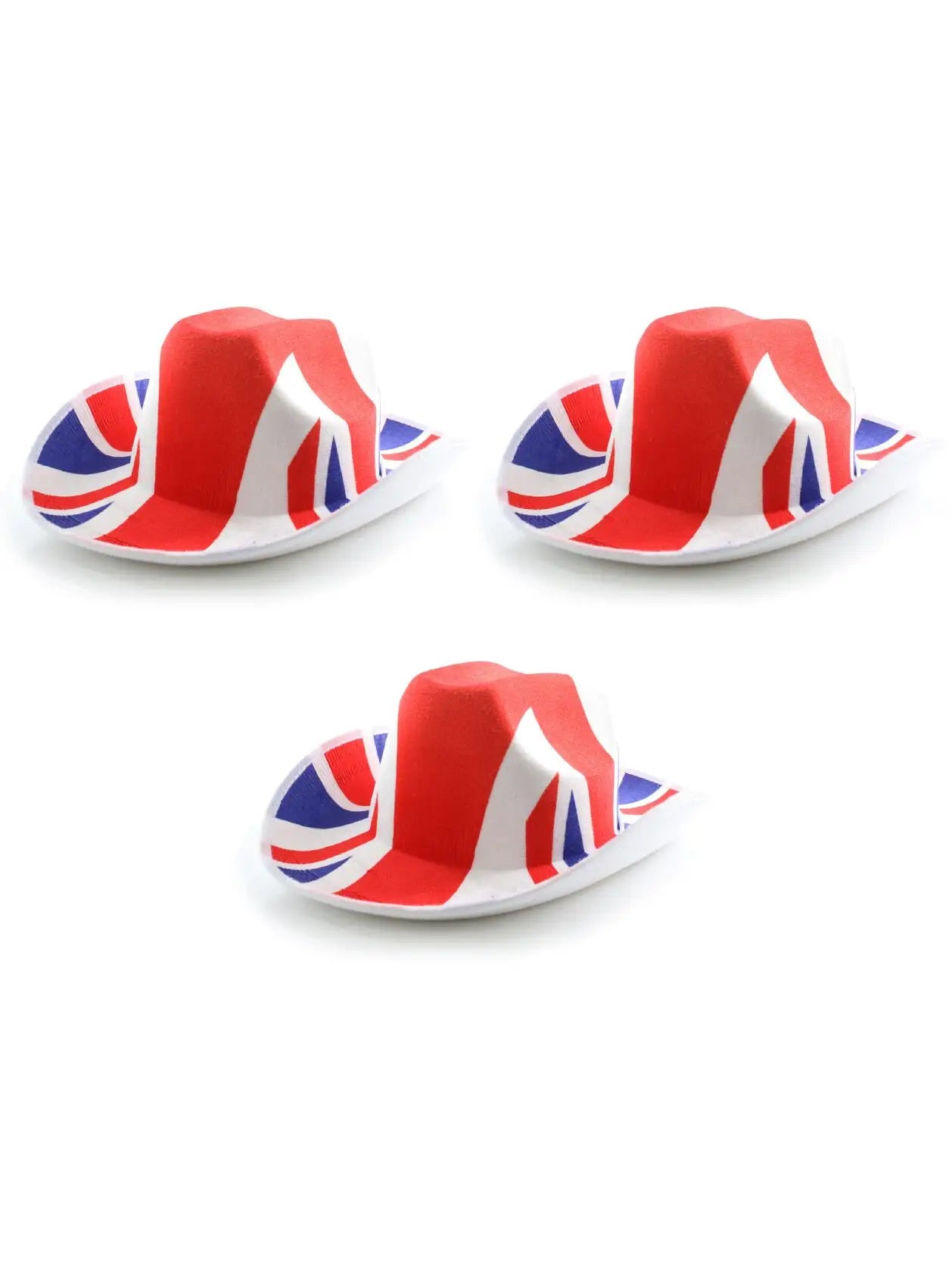 Union Jack Cowboy Hat – Multipack Felt Hats for VE Day, King’s Coronation & British Celebrations