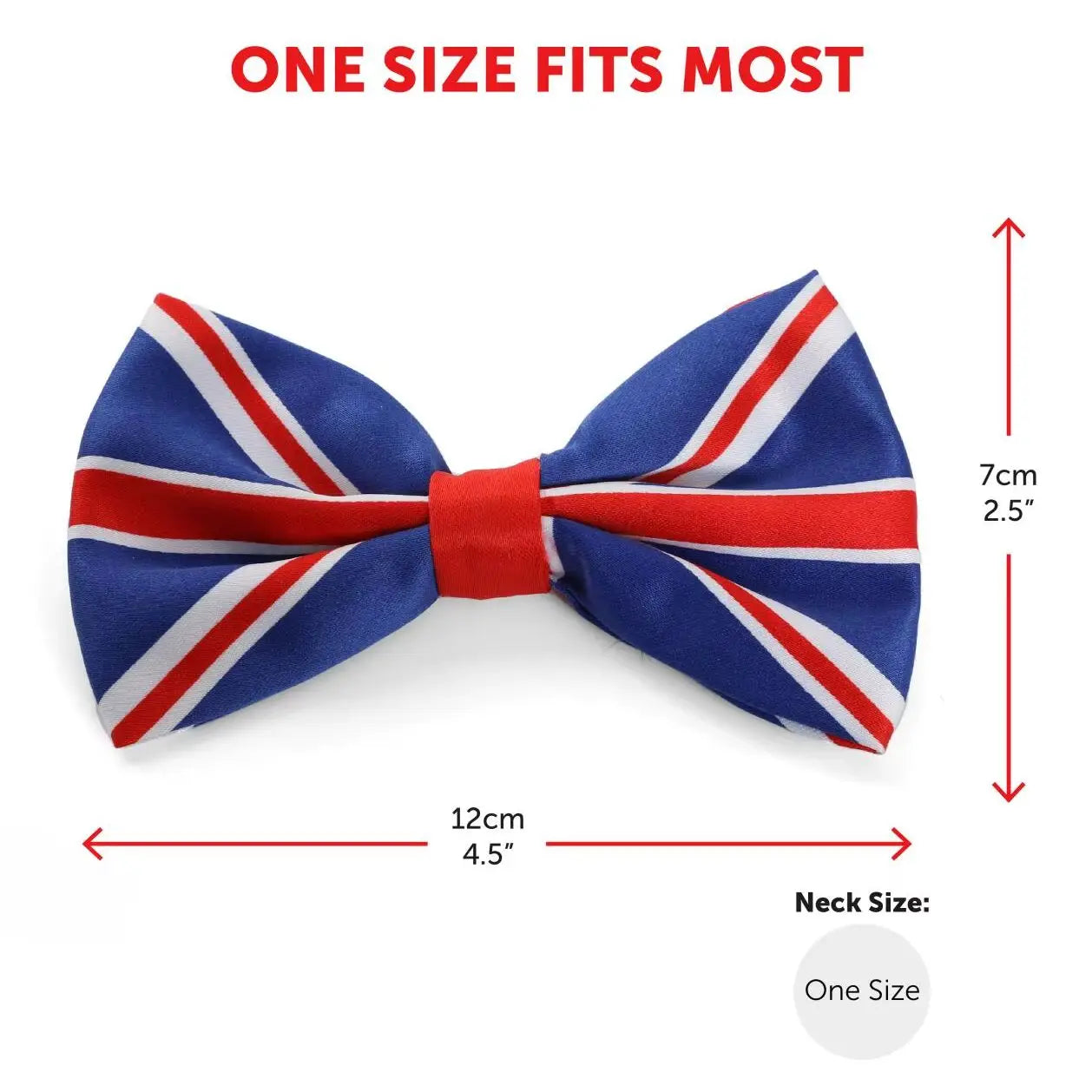 Union Jack Bow Tie – Elasticated Patriotic Accessory Multipack for VE Day & British Celebrations