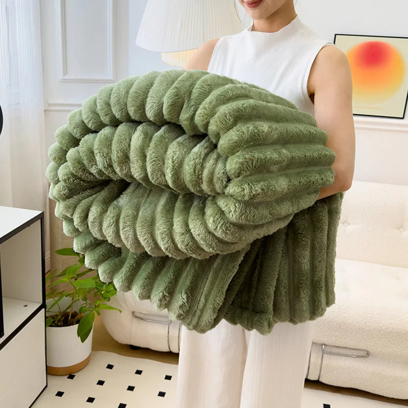 Soft White Fleece Throw Blanket Cozy Lightweight Couch Blanket Gift