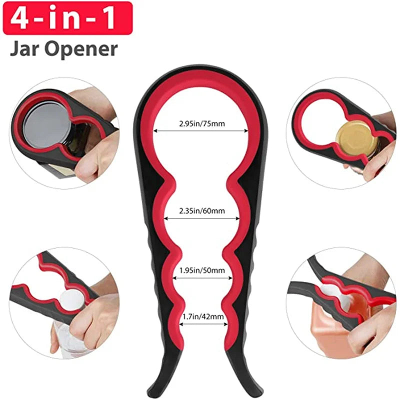 Multifunction Aluminium Alloy Can Bottle Jar Opener Eco Friendly Tool