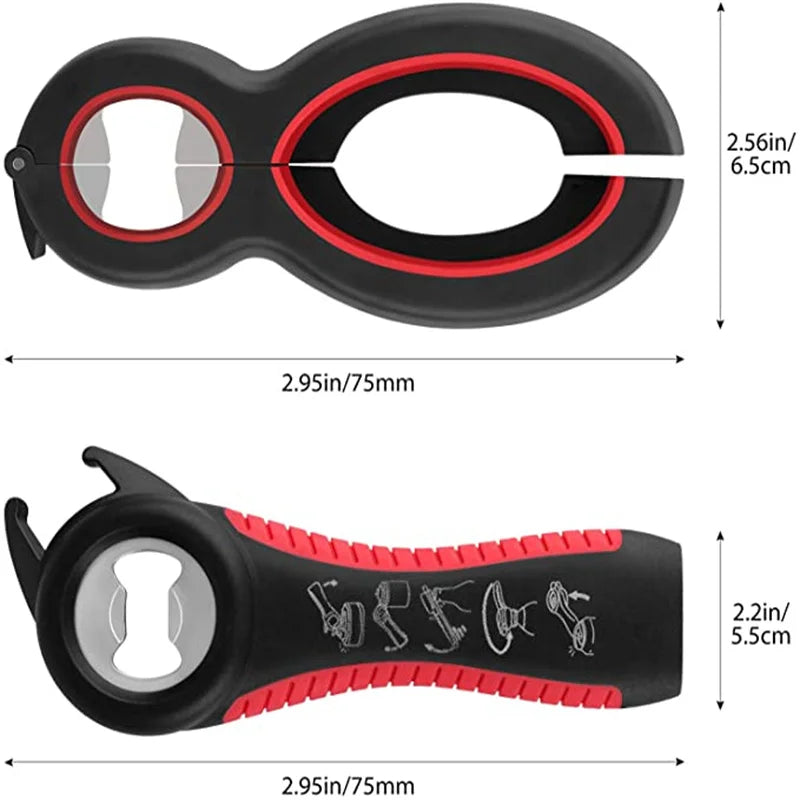 Multifunction Aluminium Alloy Can Bottle Jar Opener Eco Friendly Tool