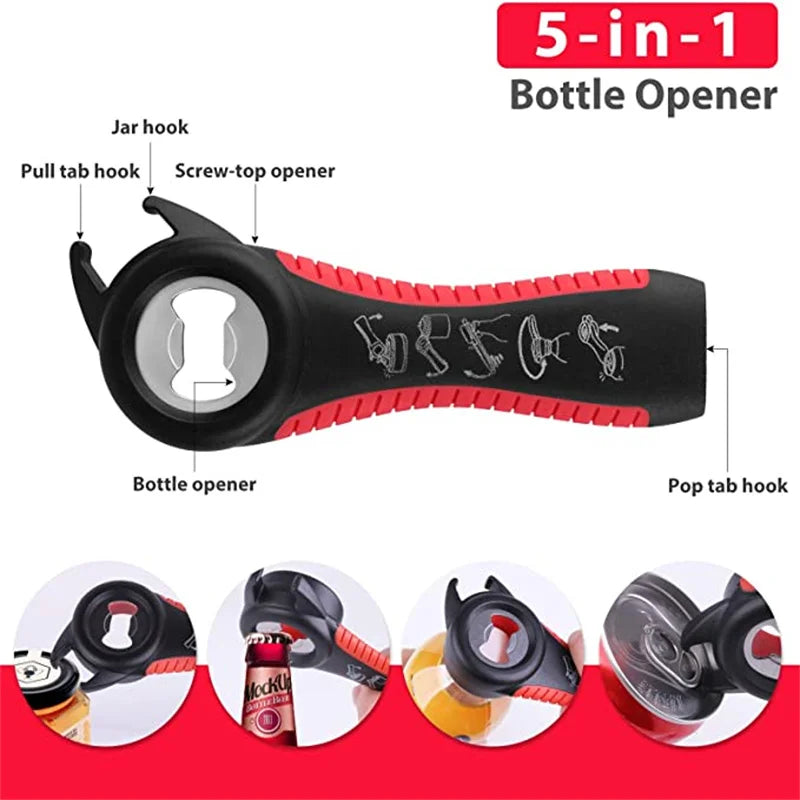 Multifunction Aluminium Alloy Can Bottle Jar Opener Eco Friendly Tool