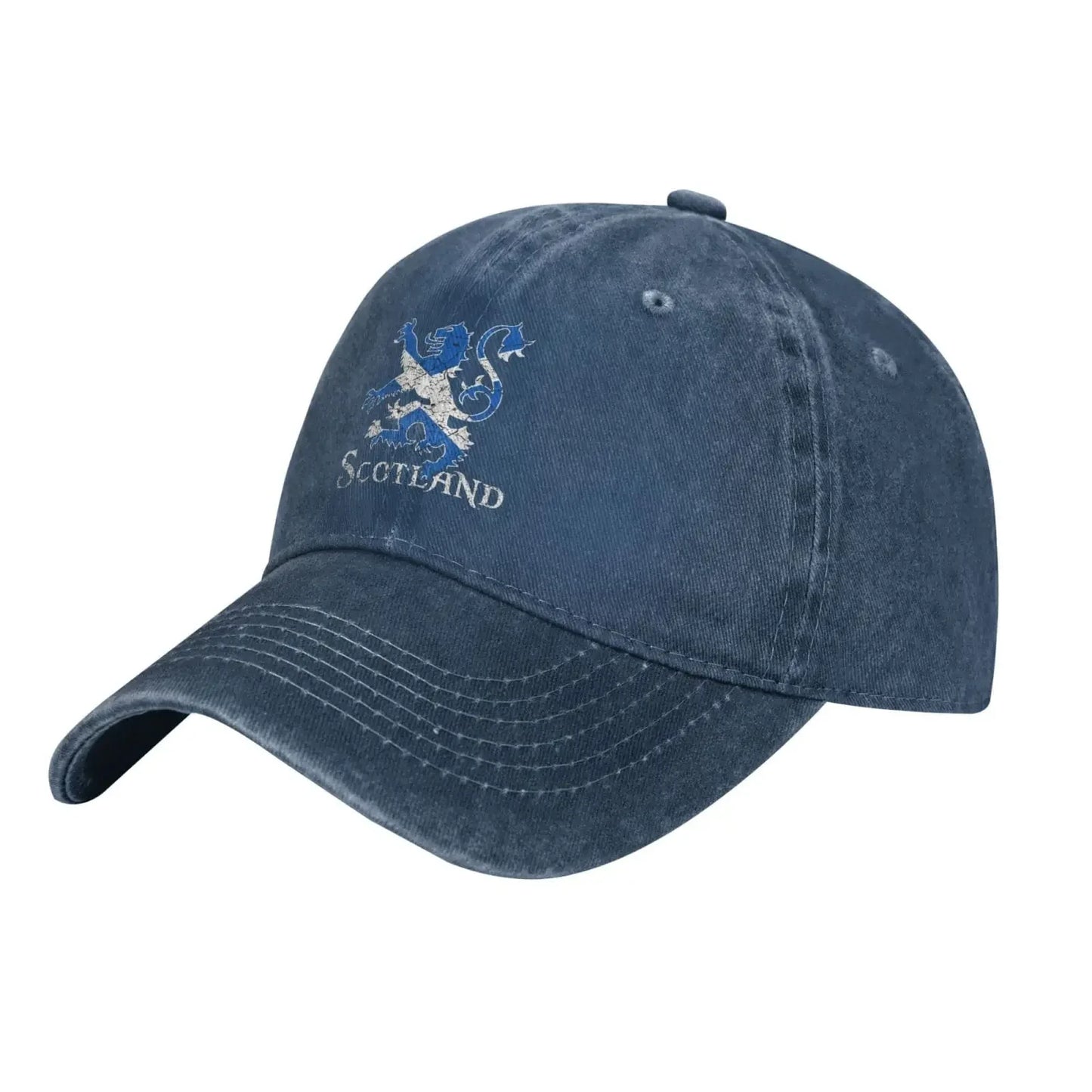 Scotland Lion Rampant Flag Cap Cotton Denim Adjustable Unisex Hat