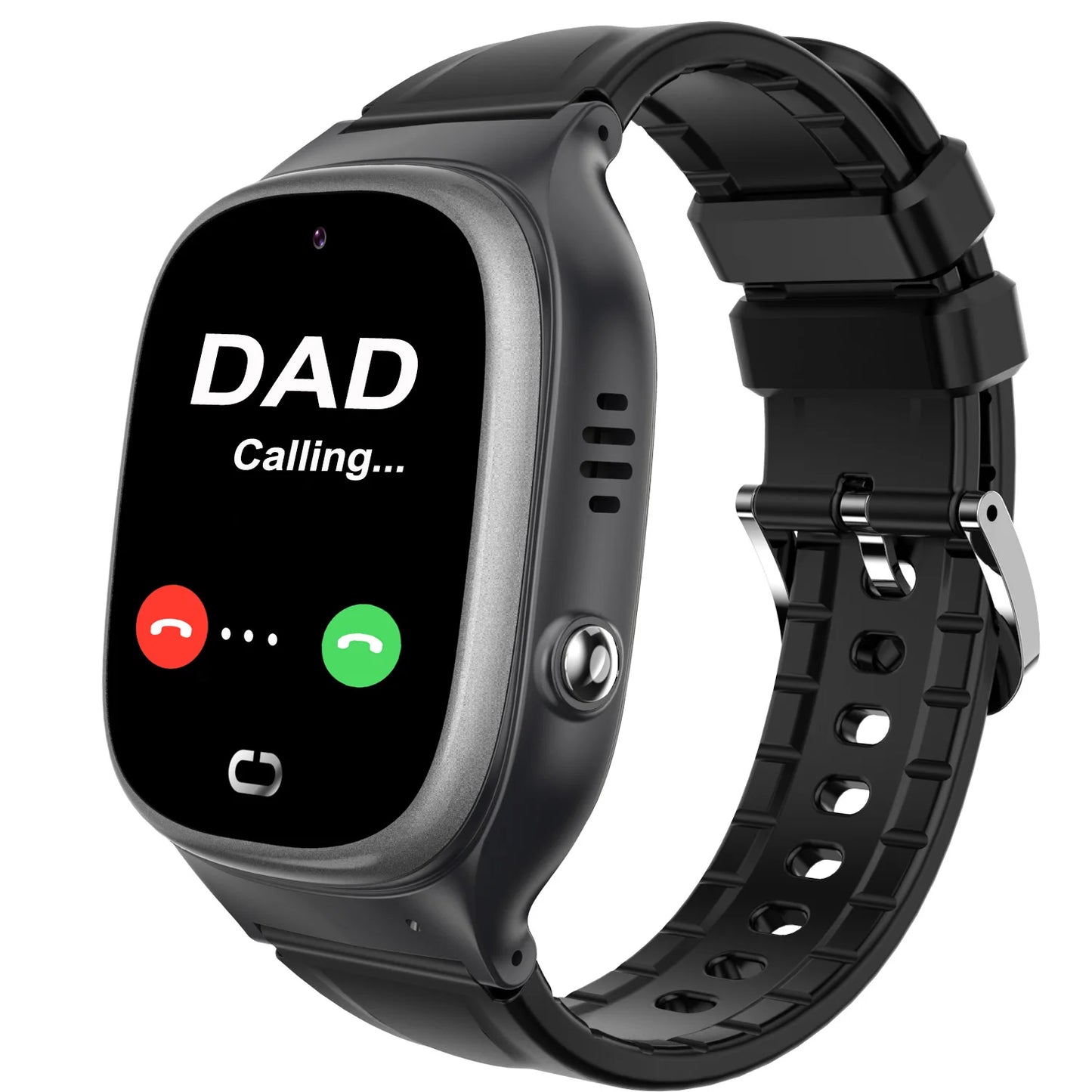 Kids Smart Watch Dual Display GPS Digital SIM Card Support Silicone Strap
