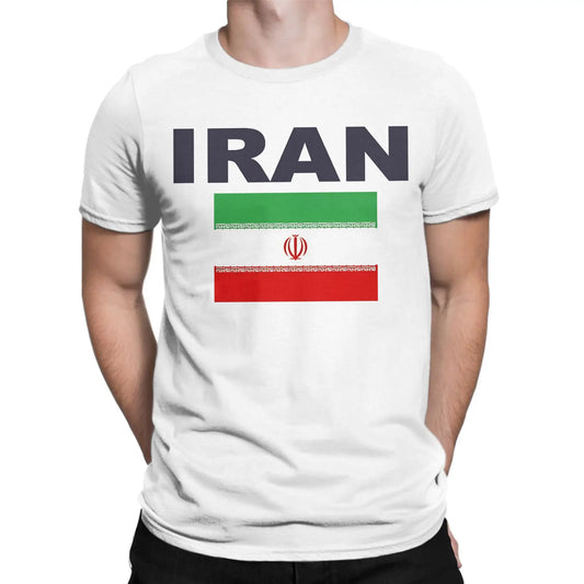 Novelty Iran Flag T-Shirt – 100% Cotton Cool Iranian Patriotic Tee