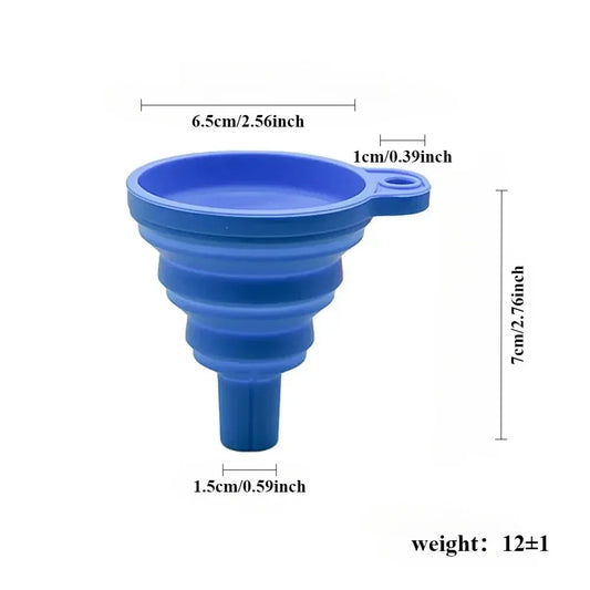 Collapsible Silicone Car Funnel Heat Resistant Foldable Oil Liquid Tool