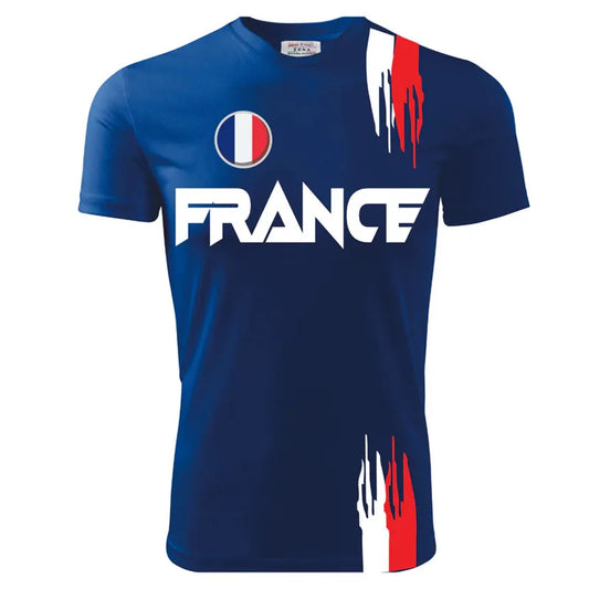 France Retro Flag T-Shirt – Oversized Streetwear Football Harajuku Tee